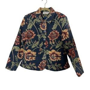 Anage Vintage Women's Chenille Tapestry Blazer sz M